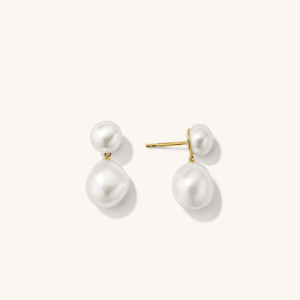 Freshwater Cultured Pearl Bold Drop Earrings(13163)