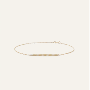 14K Gold Pave Diamond Bar Bracelet(3907)
