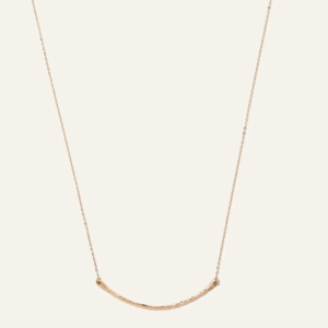 14K Gold Hammered Curve Necklace(8874)